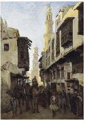 Makovsky, Vladimir Street Mouizz Dinn In Cairo oil painting